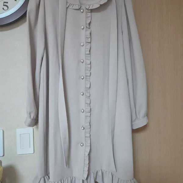[BUNJANG] Lazy Corner Beige Mini Dress / 레이지코너 원피스
