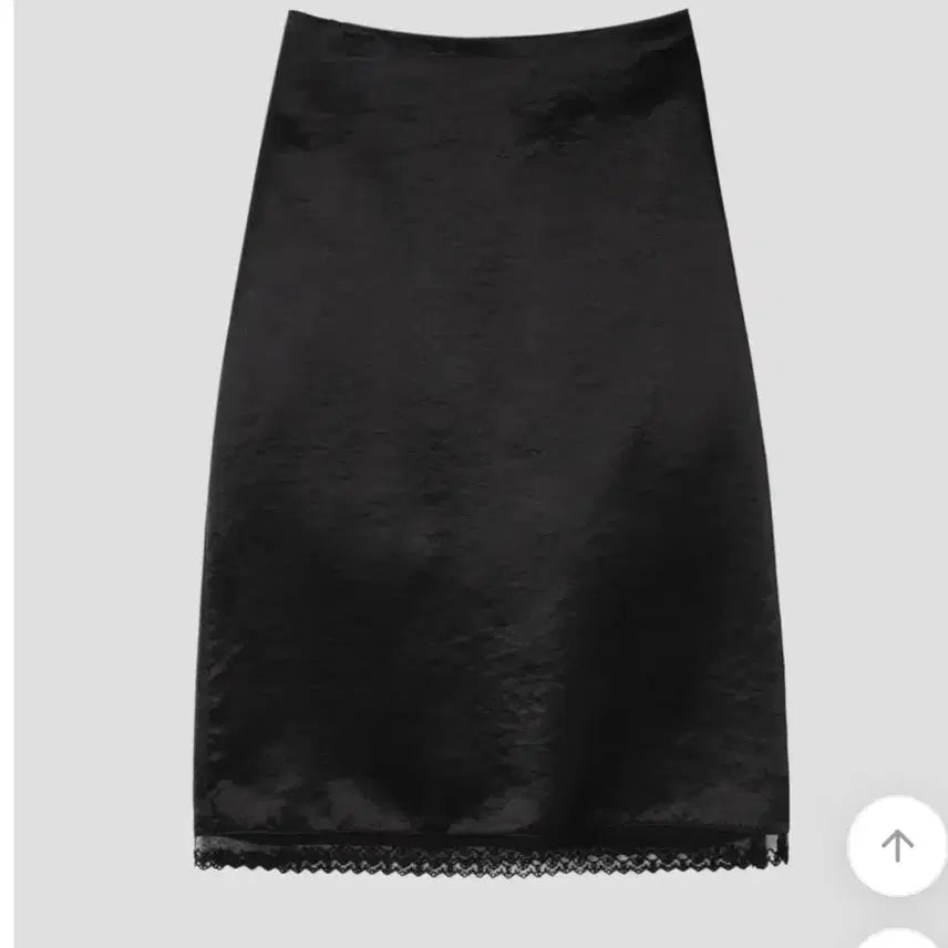 [BUNJANG] ROUET Noen Satin Lace Banding Slit Midi Skirt / *루엣* 노운 새틴 레이스 밴딩 트임 미디 스커트