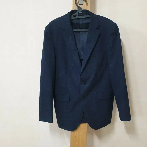 [BUNJANG] BRUNO BAFFI Navy Check Jacket Size 100 / BRUNO BAFFI 네이비 체크 자켓 100