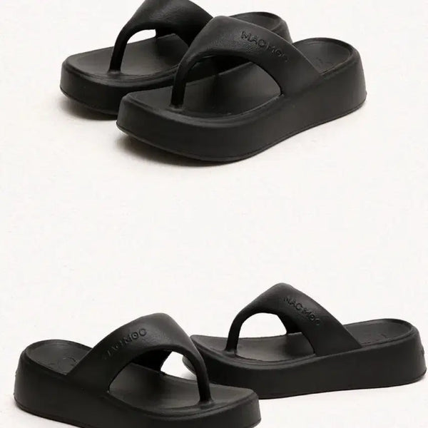 [BUNJANG] MAC MOO Flip-Flop Slippers Black New / MAC MOO 마크모크 쪼리 슬리퍼 블랙 새상품