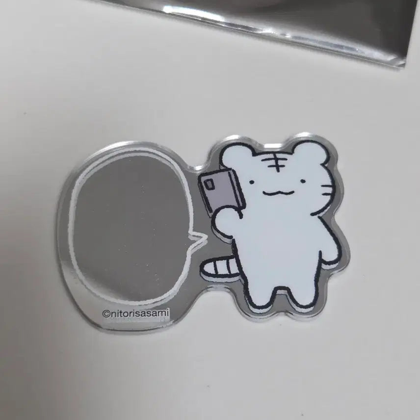 [BUNJANG] White Tiger & Black Tiger Mirror Acrylic Mirror Sticker / 화이트 타이거와 블랙 타이거 미러 아크릴 거울 스티커
