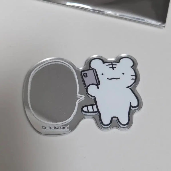 [BUNJANG] White Tiger & Black Tiger Mirror Acrylic Mirror Sticker / 화이트 타이거와 블랙 타이거 미러 아크릴 거울 스티커