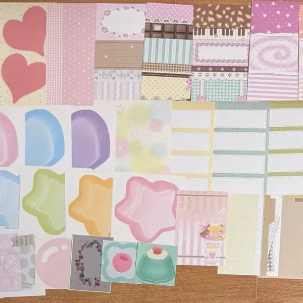 [BUNJANG] Assorted Sticker Flakes Bundle (Haeflshop, Moittoi, Logi Stickers, Stickerss, Komame, etc.) / 다꾸 모조지 소분 띵>서티 해플샵 모이또이 로지스티커 스티커스 코마메 등