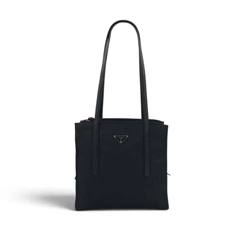 [BUNJANG] Prada Re-Nylon Black Medium Shoulder Bag (B6082) / 프라다 리나일론 블랙 미듐 숄더백 B6082