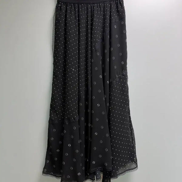 [BUNJANG] System 23' Dot Chiffon Long Skirt / 한섬 SYSTEM 23년  도트 쉬폰 롱 스커트