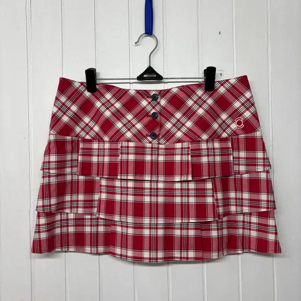 [BUNJANG] W.Angle Plaid Golf Skirt / 와이드앵글 체크 골프 스커트 (70/30인치 추천)  자