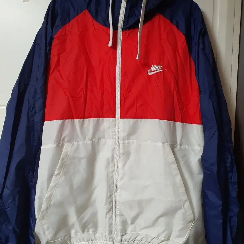 [BUNJANG] Nike Windbreaker Red/White/Navy / 나이키 바람막이 레드/화이트/네이비
