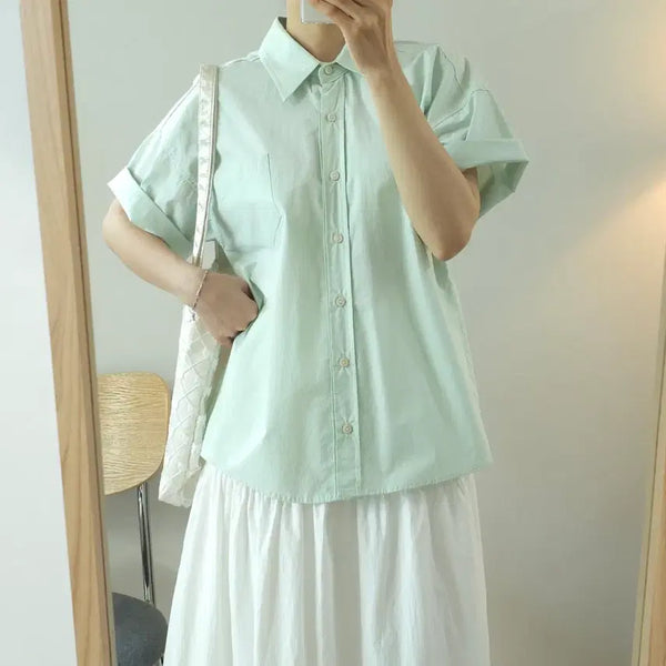 [BUNJANG] (F)ARE ING Women's Short Sleeve Shirt B6W4108 / (F)ARE ING 여성 반팔 셔츠 B6W4108