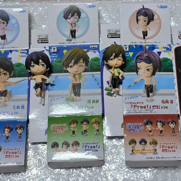 [BUNJANG] Free! Chibi큥 Swimsuit Mini Figures Set (Haruka, Makoto, Rin) / 프리 Free! 치비큥카라 수영복 미니피규어 3종 일괄 하루카 마코토 린