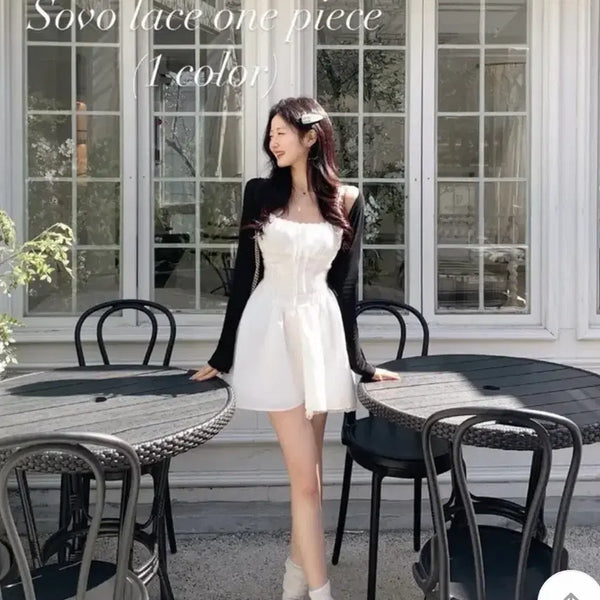 [BUNJANG] Jannef Sobo Lace Mini Dress / *잔느* 소보 레이스 미니 원피스