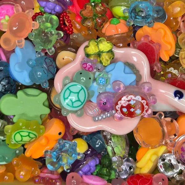 [BUNJANG] Lucky Turtle Charm Keychain Set / 거북이 랜덤스쿱 / 행운거북이 키링