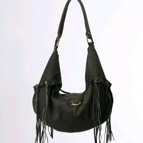[BUNJANG] Sculptor Suede Sterling Hobo Bag Deep Green / 스컬프터 스웨이드 스터링 호보백 딥그린 가방