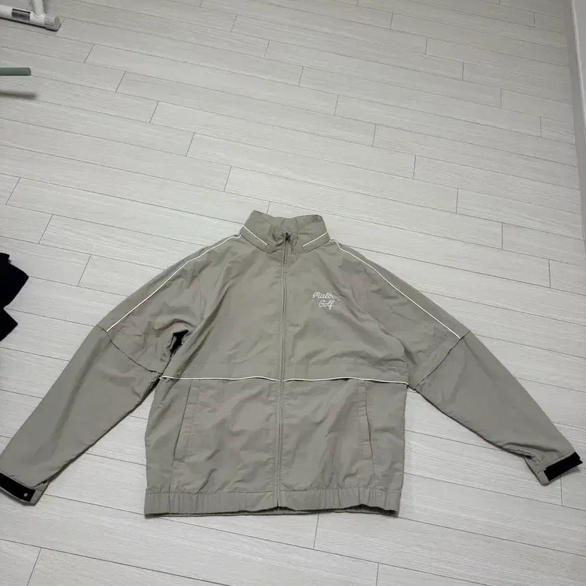 [BUNJANG] Malbon Golf Windbreaker Jacket XL Beige / 말본 바람막이 xl