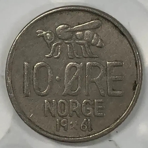 [BUNJANG] 1961 Norway 10 Ore Coin / 1961년 노르웨이 10외레 동전 D512