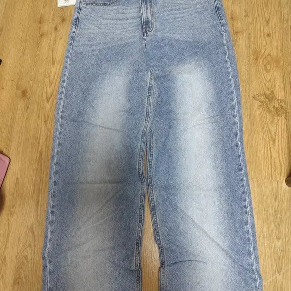 [BUNJANG] SATUR Denim Wide Pants Light Blue XL / SATUR 데님 와이드 팬츠 연청XL