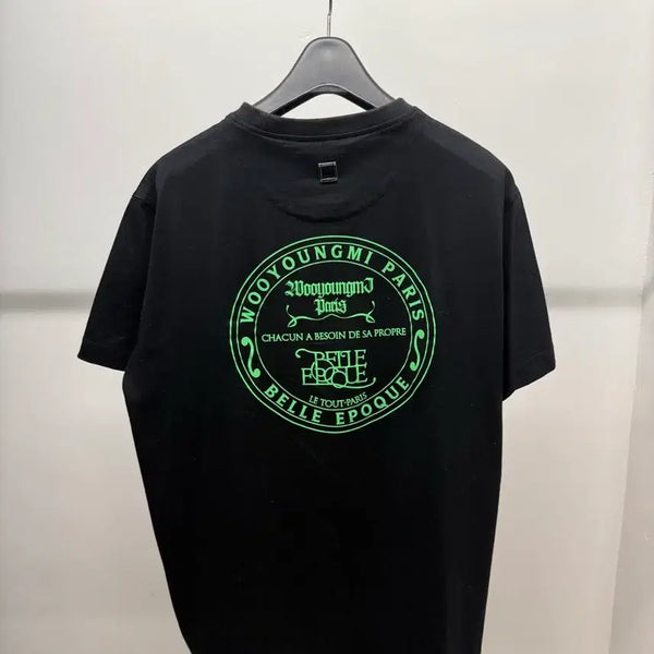 [BUNJANG] Wooyoungmi Glow Graphic Short Sleeve T-Shirt Size 44 / 우영미 글로우 그래픽 반팔 44