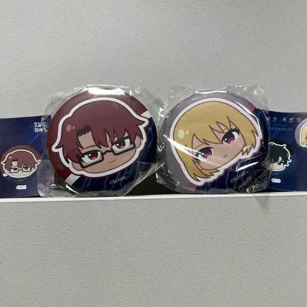 [BUNJANG] Solo Leveling Cha Hae-in & Choi Jong-in Badge Bundle Set / 나혼자만레벨업(차해인,최종인) 캔뱃지 굿즈 일괄