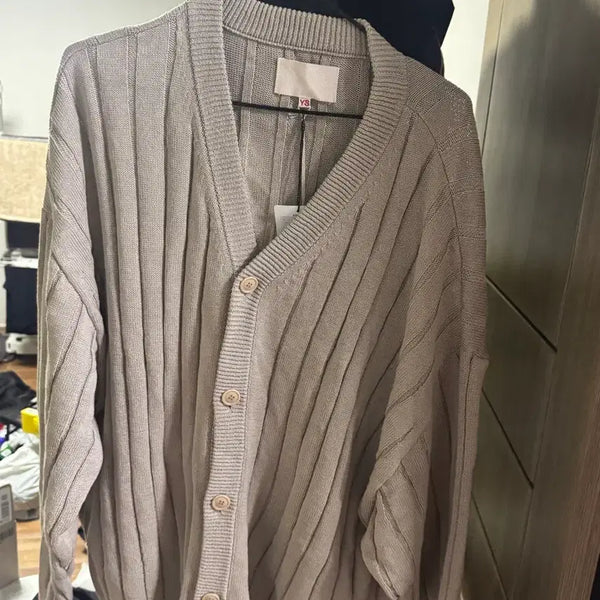 [BUNJANG] Yoko Sakamoto Cable Cardigan Beige / L) 요코 사카모토 케이블 가디건 베이지 새제품