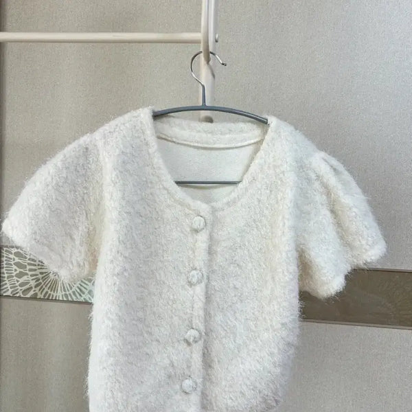[BUNJANG] Ivory Short Sleeve Cardigan / 아이보리 반팔 가디건
