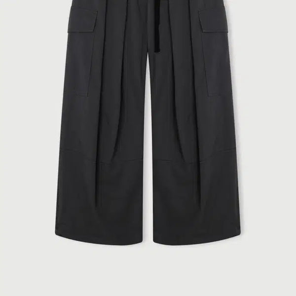 [BUNJANG] Ethos Banded Buckle Pants Charcoal / 에토스 밴디드 버클 팬츠 차콜