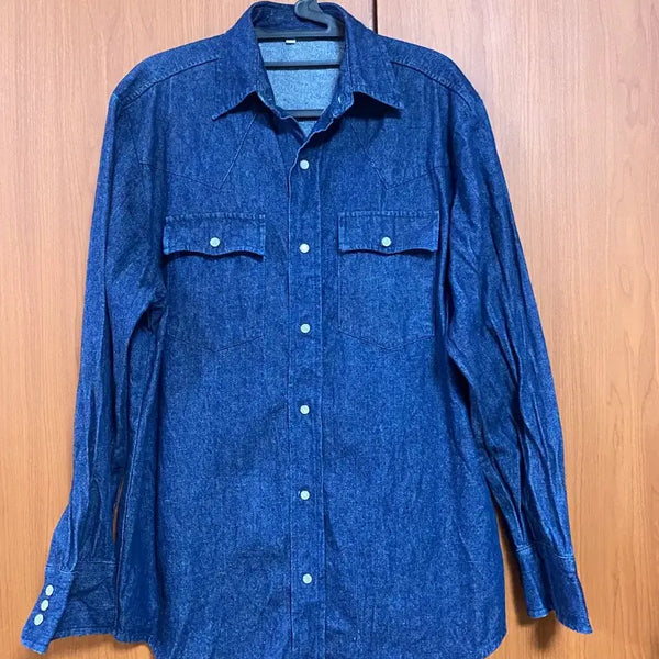 [BUNJANG] Vintage Western Denim Shirt / [WESTERN] 빈티지 웨스턴 데님 셔츠 40/42