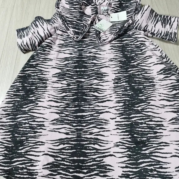 [BUNJANG] GANNI Tiger Pattern Denim Dress / GANNI 타이거 패턴 데님 원피스