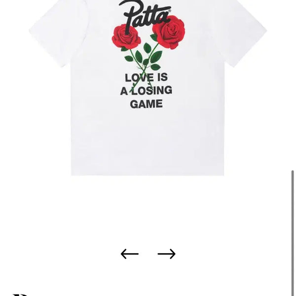 [BUNJANG] Patta Love Rose T-Shirt / Patta 파타 러브 장미 반팔 티셔츠