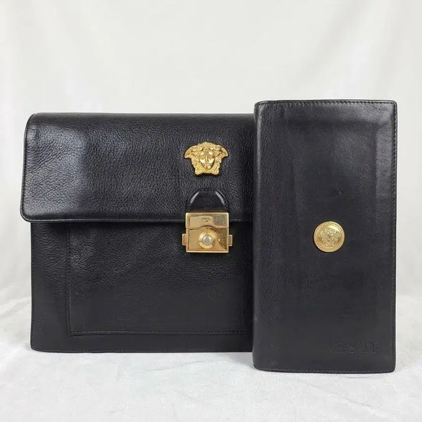 [BUNJANG] Gianni Versace Medusa Bag + Wallet Set (Vintage) / (희귀/정품택 보관) 잔니 베르사체 메두사 가방 + 장지갑 세트