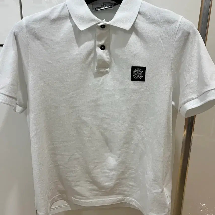[BUNJANG] Stone Island White Collar T-shirt / 26fw 스톤아일랜드 화이트카라티 100~슬림105 새상품급