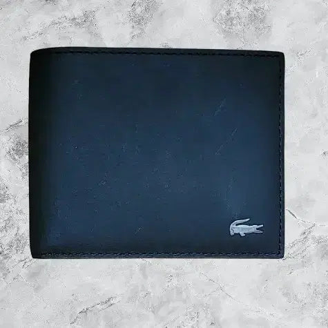 [BUNJANG] Lacoste Men's Genuine Leather Bifold Wallet Dark Brown / 라코스테 소가죽 반지갑