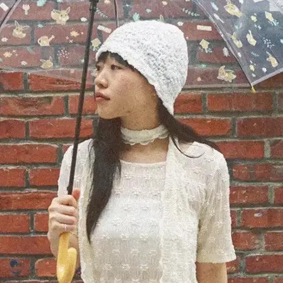 [BUNJANG] Kukishi Wrinkle Beanie White / 쿠키시 링클 비니 화이트