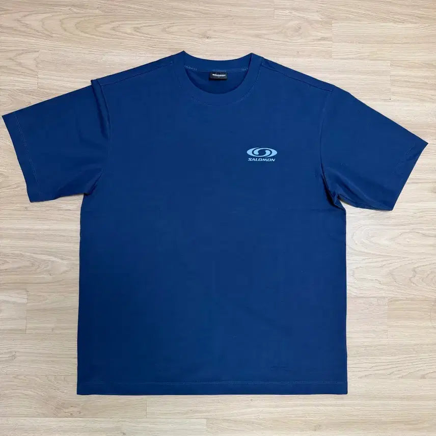 [BUNJANG] Salomon UNI Camo Short Sleeve T-Shirt Navy L / [판매] 살로몬 UNI 카모 반팔티셔츠 네이비 L 사이즈
