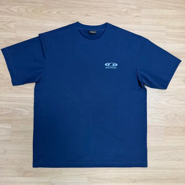 [BUNJANG] Salomon UNI Camo Short Sleeve T-Shirt Navy L / [판매] 살로몬 UNI 카모 반팔티셔츠 네이비 L 사이즈