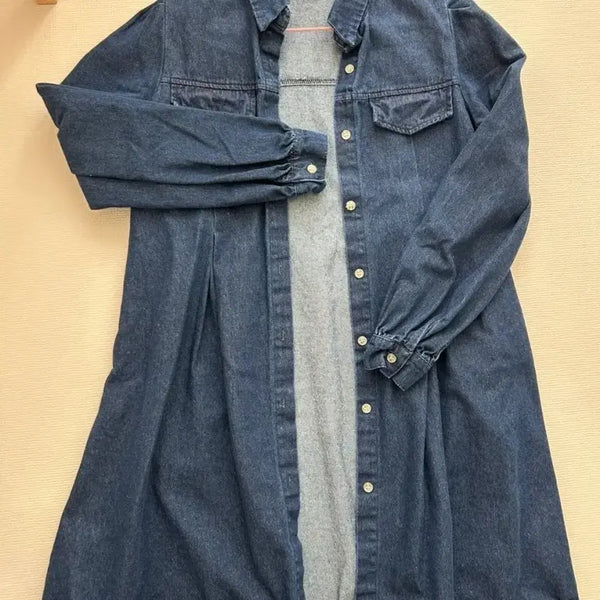 [BUNJANG] LAP Denim Shirt Dress / LAP 데님 셔츠 원피스