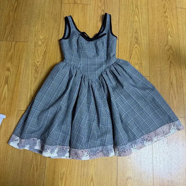 [BUNJANG] Seokookie Check Pattern Mini Dress / 서쿠키 체크 원피스(단종 제품)