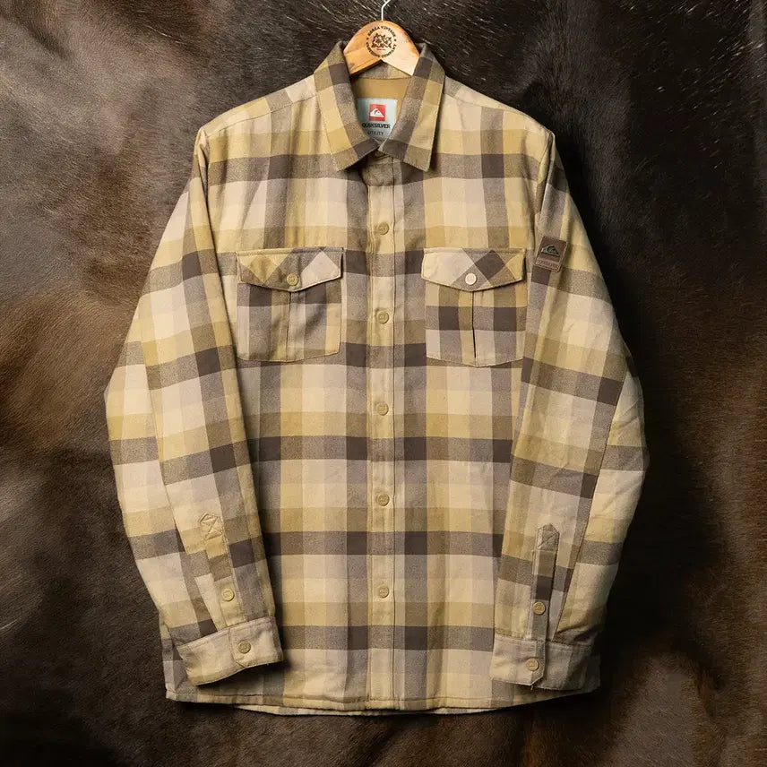 [BUNJANG] Quiksilver Oak Tree Herringbone Twill Check Shirt Jacket / [103] 퀵실버 오크트리 헤링본 체크 셔츠 자켓