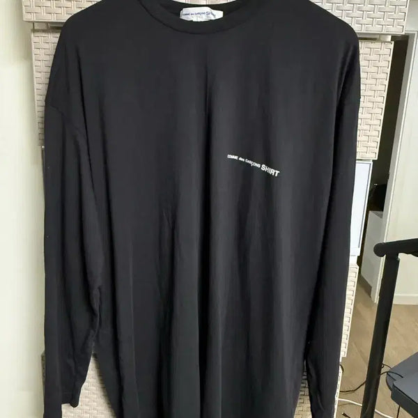 [BUNJANG] Comme des Garçons Logo Oversized Long Sleeve T-Shirt Black XL / 꼼데가르송 셔츠 로고 오버시이즈 긴팔 티셔츠 블랙 xl