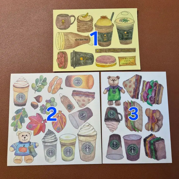 [BUNJANG] Starbucks Die-Cut Sticker Set / 스벅 스티커(잘라쓰는 스티커)