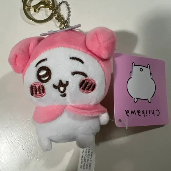 [BUNJANG] Chiikawa x My Melody Collaboration Plush Keychain / 먼작귀 치이카와 산리오 마이멜로디 콜라보 인형 키링