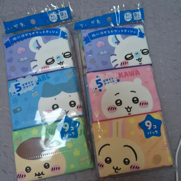 [BUNJANG] Cheekywa Portable Pocket Tissue Set (9 Count) / 치이카와 휴대용 포켓 티슈 세트 9개입