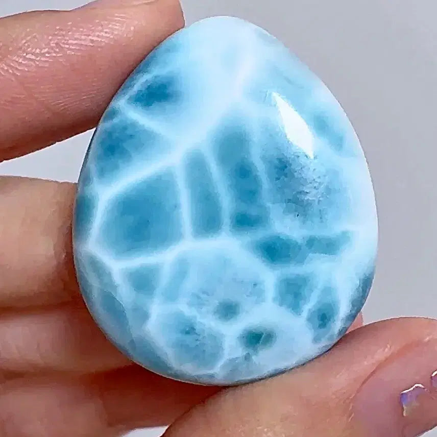 [BUNJANG] High Quality Larimar Water Drop Pendant / [천연원석] 고퀄리티 라리마 물방울 모양 | Larimar