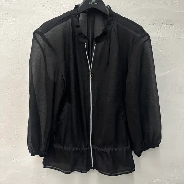 [BUNJANG] Le Troi Women's Black See-Through Long Sleeve Jacket / 르트루아 여 자켓 블랙/시스루/긴팔 55