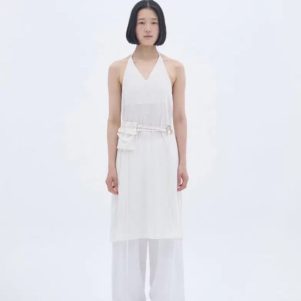 [BUNJANG] Vanessa 2-Way Wrap Dress Ivory / 니하운-바네사 2way 랩 드레스 (아이보리)