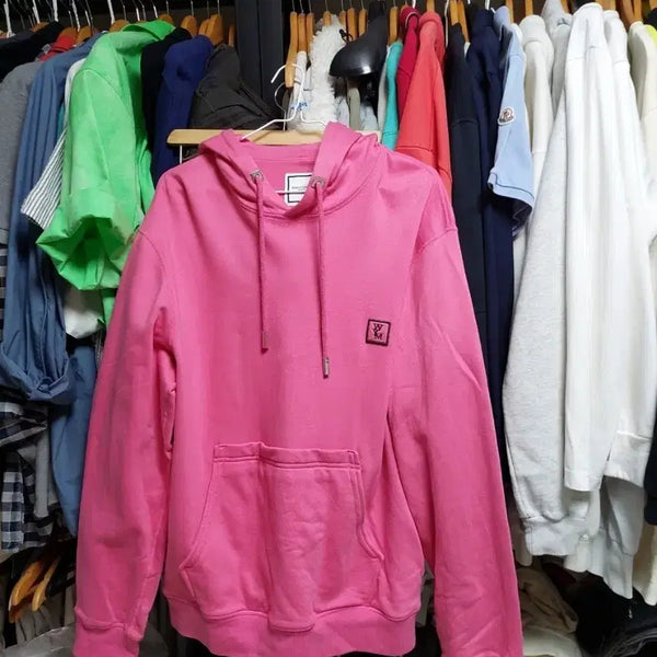 [BUNJANG] Wooyoungmi Pink Back Logo Hoodie Men's Size 50 Mint Condition / 우영미 백로고 후드티 핑크 남성사이즈 50 민트급