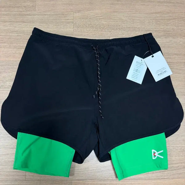 [BUNJANG] District Vision Two-in-One Running Shorts Black / [L] 디스트릭트비전 투인원 러닝 쇼츠