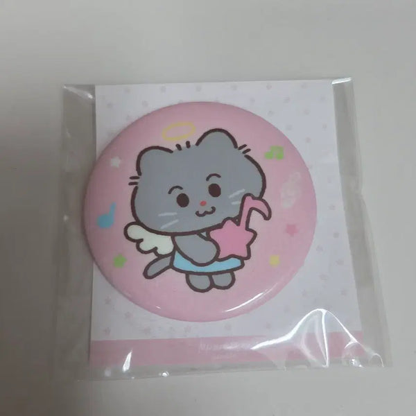 [BUNJANG] Pom Pom Studio Glow-in-the-Dark Musical Note Cat Angel Cat Badge Pinbutton / 뽐뽐 스튜디오 야광 음표 고양이 천사냥 뱃지 캔뱃지 핀버튼