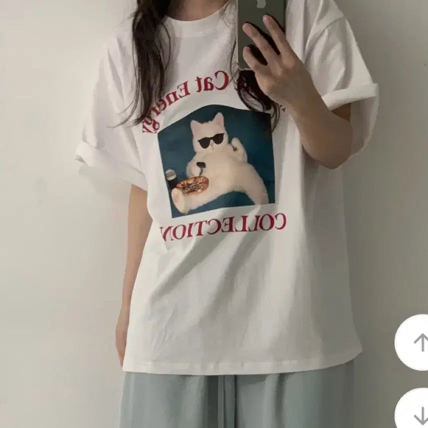 [BUNJANG] Mystic Cat Energy Collection Short-Sleeve T-Shirt / 미스틱캣 에너지 컬렉션 반팔 티셔츠 FREE
