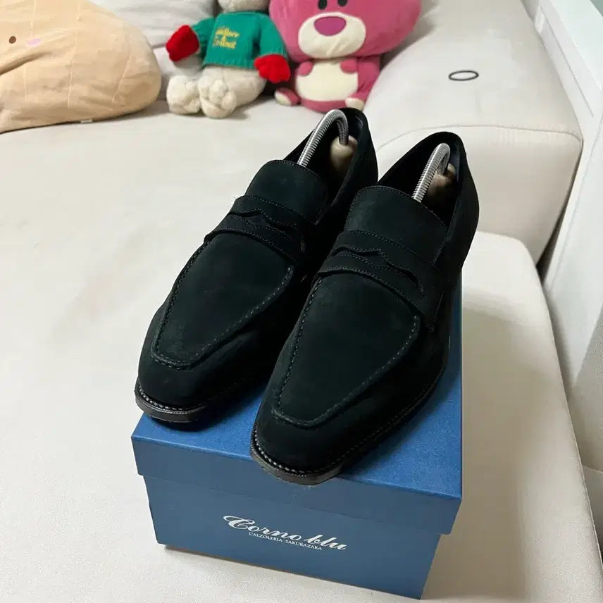 [BUNJANG] Corno Blu Black Suede Loafers UK 6.5 / 꼬르노블루 블랙스웨이드 로퍼 1회 착용제품 uk6.5(corno blu)