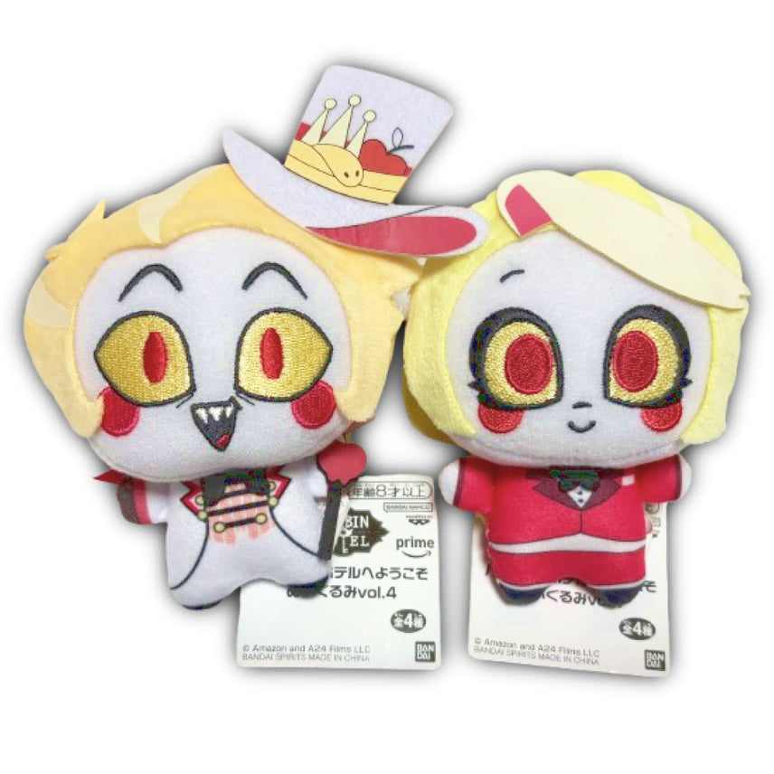 [BUNJANG] Hazbin Hotel Lucifer & Charlie Chibi Plush Set / 해즈빈 호텔 치비구루미 루시퍼&찰리 인형 세트