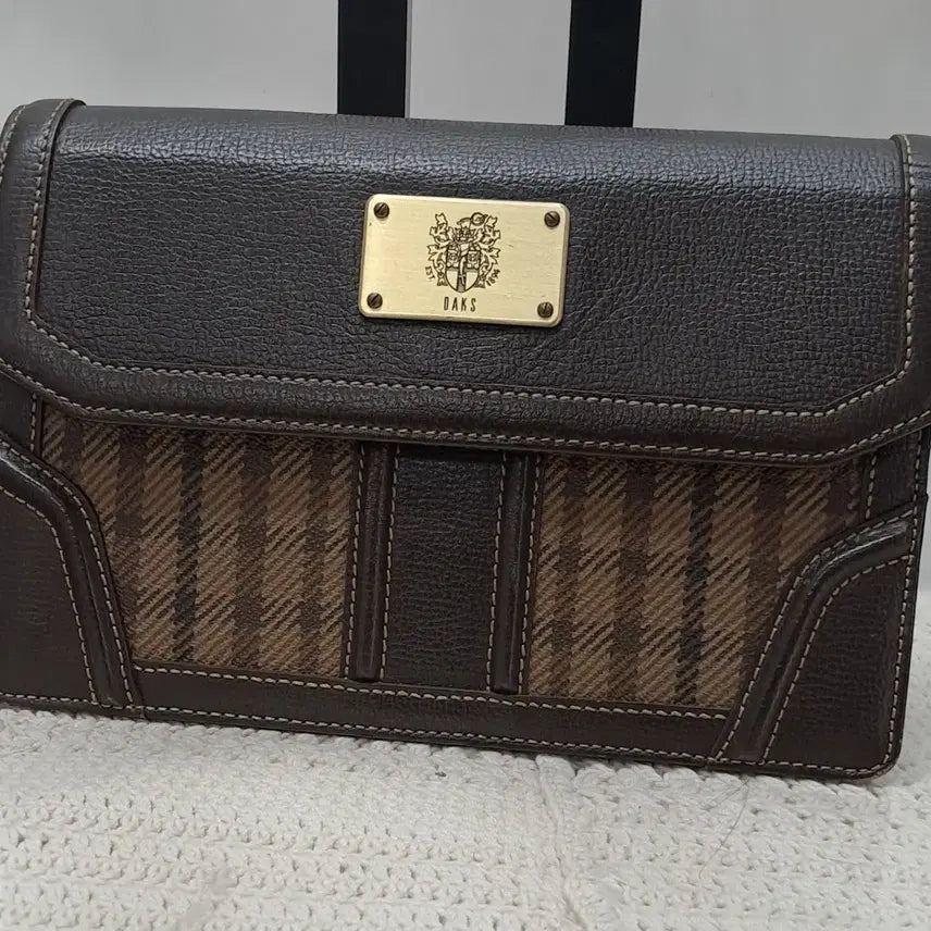 [BUNJANG] Daks Men's Leather Check Pattern Briefcase / 닥스 남성가방 45000